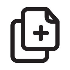 Add Files Icon with Outline Style