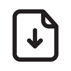 Download File Icon with Outline Style