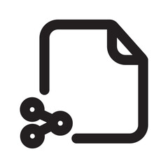 Sharing Files Icon with Outline Style