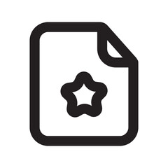 Starred Files Icon with Outline Style