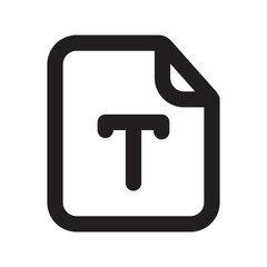 Type File Icon with Outline Style