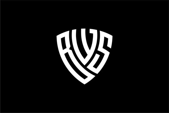 BWS creative letter shield logo design vector icon illustration