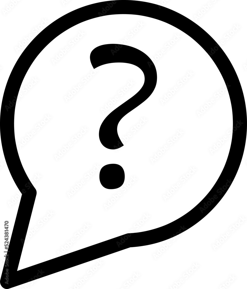 Poster question, help, faq in bubble icon vector on white background..eps