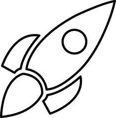  rocket icon. Simple filled rocket vector icon. On white background..eps