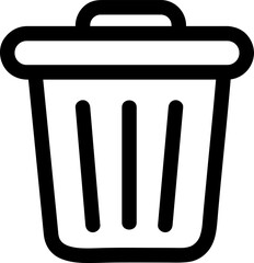 trash can icon in trendy line style. Modern vector symbols, isolated on a white background