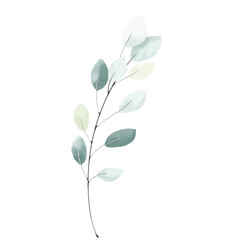 Green leaf watercolor floral bouquet Png, Greenery Elements Wildflowers Spring with Wreaths on Transparent background Png