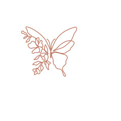 butterfly with flower