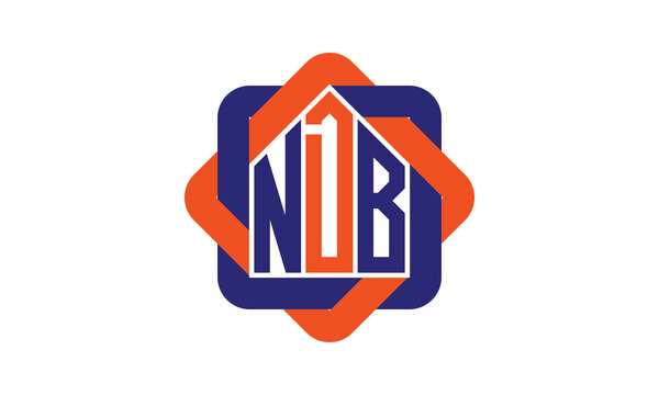 NDB three letter real estate logo with home icon logo design vector template | construction logo | housing logo | engineering logo | initial letter logo | minimalist logo | property logo |