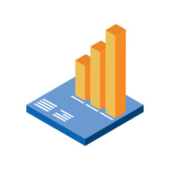 Fototapeta premium isometric chart business