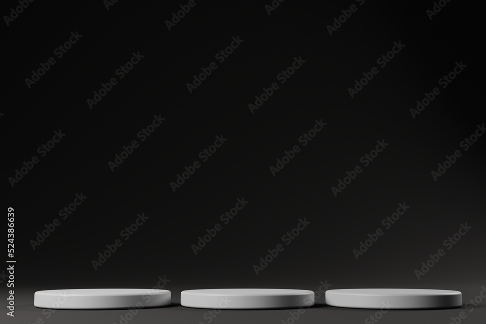 Poster simple product backdrop with podium on 3d rendering