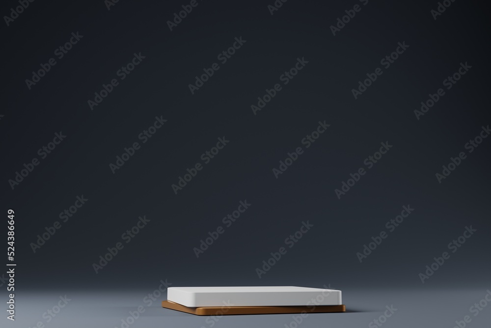 Poster 3d rendering product backdrop with white podium