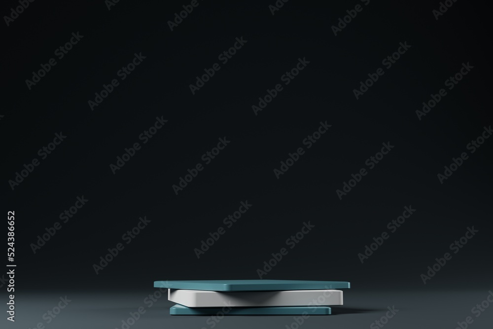 Poster 3d illustration product backdrop with elegant podium on 3d rendering