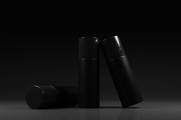 3d illustration brand mockup with elegant perfume bottle on 3d rendering