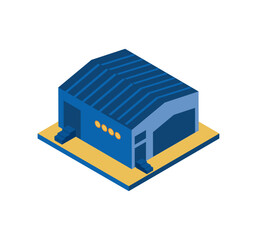 isometric warehouse icon