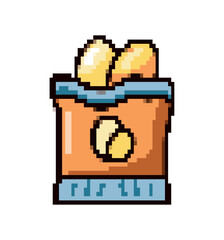 potato chips pixel art