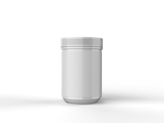 Glossy Protein Jar for Mockup