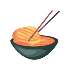 oriental food in bowl