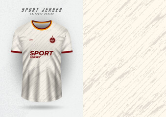 Background mockup for sports jersey, jersey, running shirt, cream color pattern.