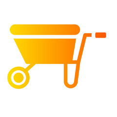 wheel barrow gradient icon