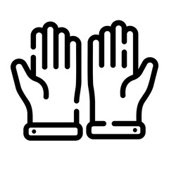 Obraz premium gloves line icon
