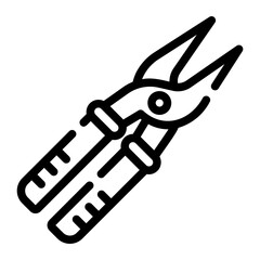 pruning shears line icon