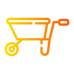 wheel barrow gradient icon