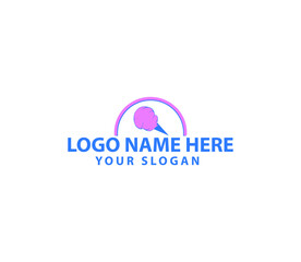 cotton candy logo vector,brand logo
