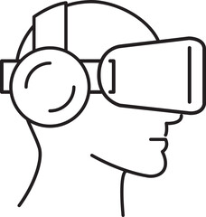 VR headset illustration, Virtual Reality , icon , logo