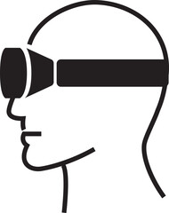 VR headset illustration, Virtual Reality , icon , logo