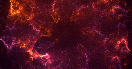 3D rendering abstract multicolor technology fractal light background