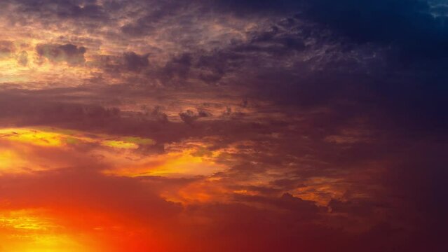 Cinemagraph of the sky and clouds at sunset