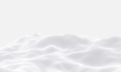 Obraz premium 3D render Ice mountain. White terrain. Cold environment