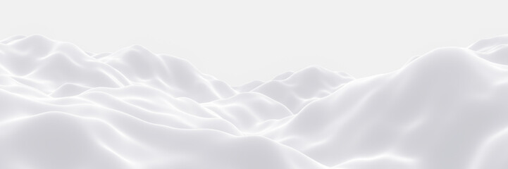Obraz premium 3D render Ice mountain. White terrain. Cold environment