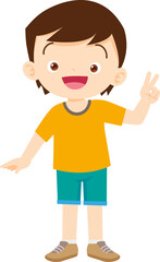 Fototapeta premium children or kids cartoon character