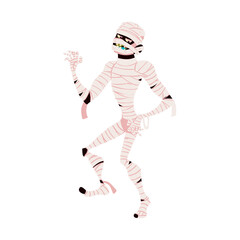 halloween mummy character, icon