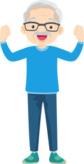 people training exercise cartoon character