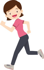 people training exercise cartoon character