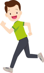 people training exercise cartoon character