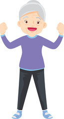people training exercise cartoon character