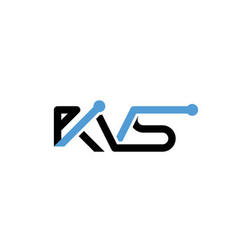Letter KVS Circuit Technology Logo, alphabet capital letter KVS Circuit Technology Design Template