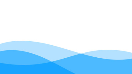 Wavy simple blue banner background design vector.