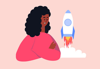 Ambitions, success, startup concept