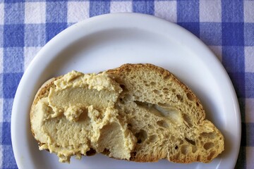 Greek Hummus on Whole Wheat Bread