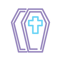 halloween coffin neon