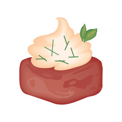 appetizer on white background