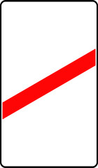 A road sign approaching a railway crossing. Vector image.