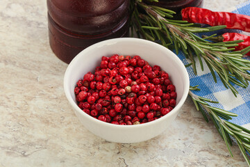 Red pepper corn seeds aroma