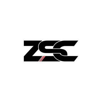 ZSC letter monogram logo design vector