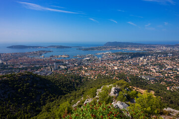 View of Toulon from the top of the hill