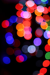 bokeh abstract light backgrounds, bokeh colorful, blurry night lights. abstraction. christmas lights